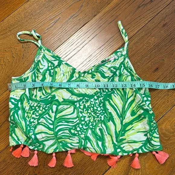 Lilly Pulitzer Ramona Crop Top Toucan Green Coco Loca